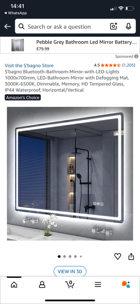 image for S'bagno Bluetooth-Bathroom-Mirror-with-LED-Lights 1000x700mm