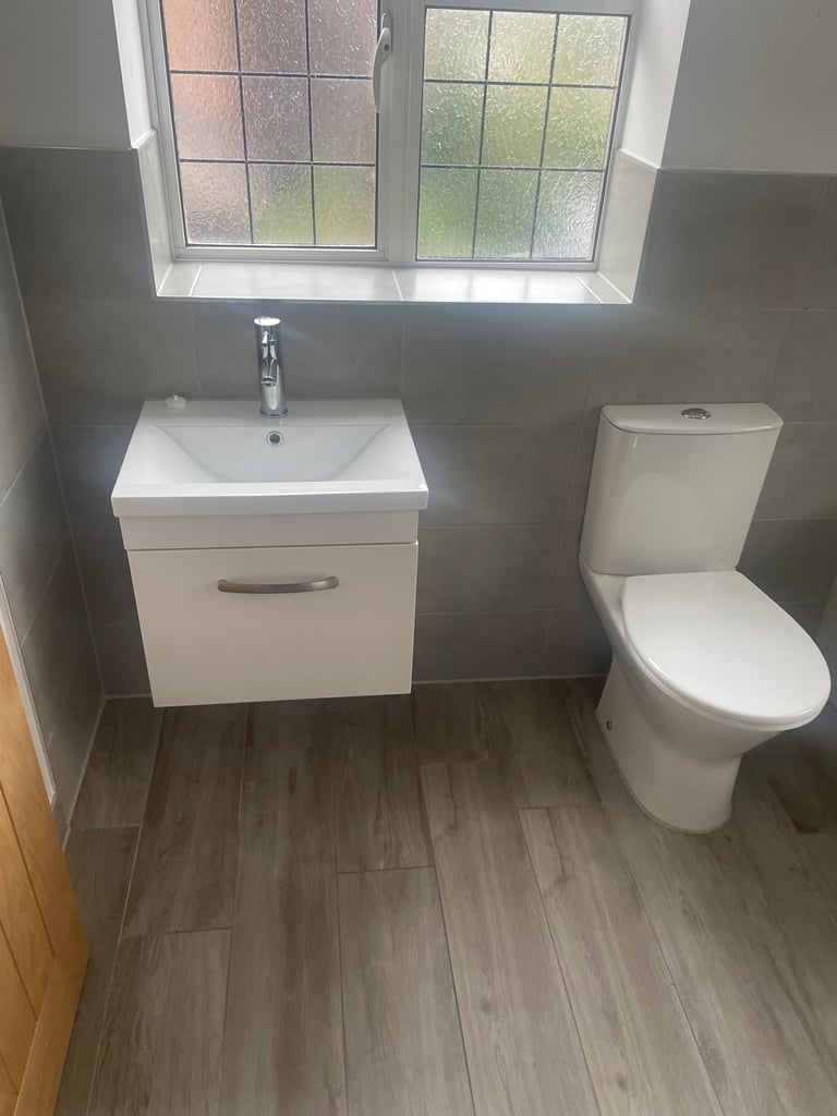 Bathroom suite available - sink, shower, toilet and bathtub 