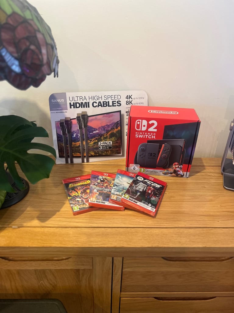 Brand new Nintendo Switch 2 and Mario Kart with choice of games (check description)