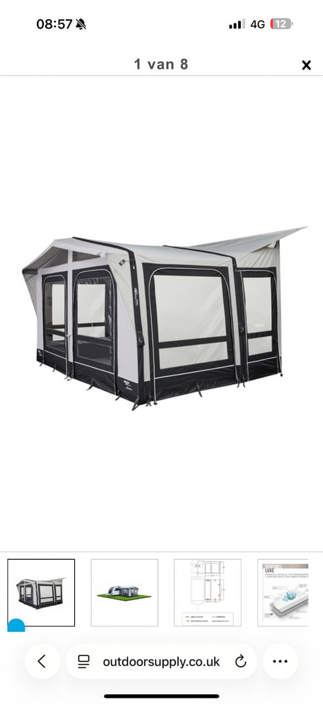 Caravan Vango Montelena 400 Grey Violet Air awning 