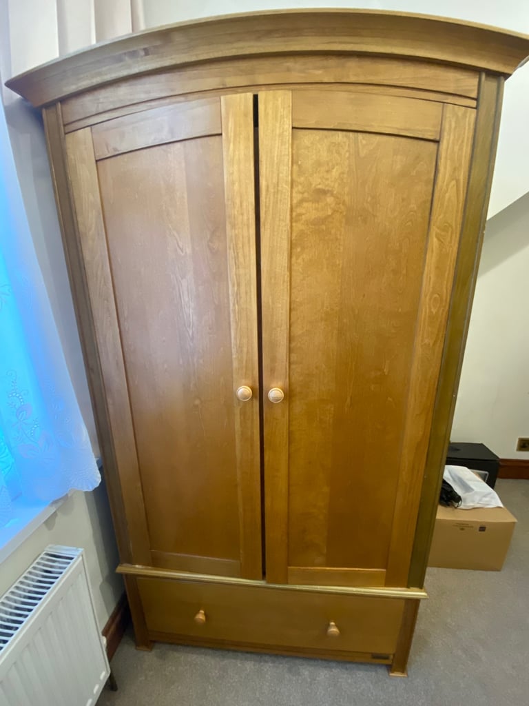 Beautiful Solid Wood Nursery Furniture Set - Cot Bed, Wardrobe & Chest of Drawers