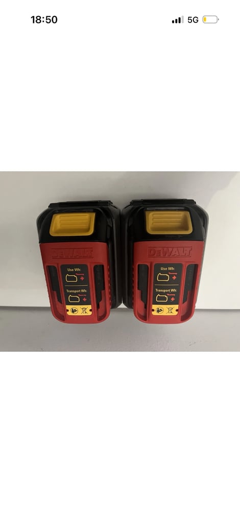 4x DeWalt 6Ah batteries 