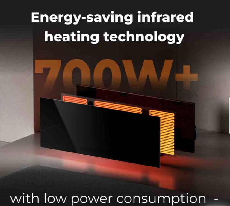 AENO Smart panel heater in black