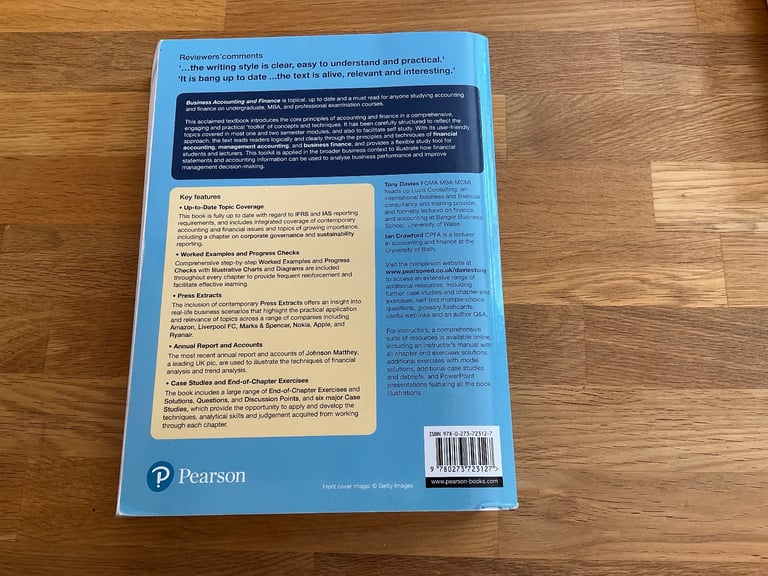 Business Accounting and Finance by Tony Davies