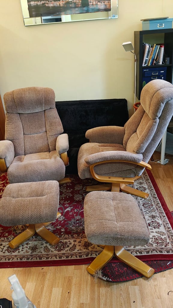 image for Recliners and footstools set 