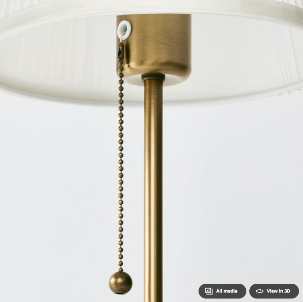 PAIR of Nickel plated IKEA ARSTID Table Lamps - delivery possible