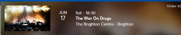 *SOLD* The War On Drugs x 2 tickets