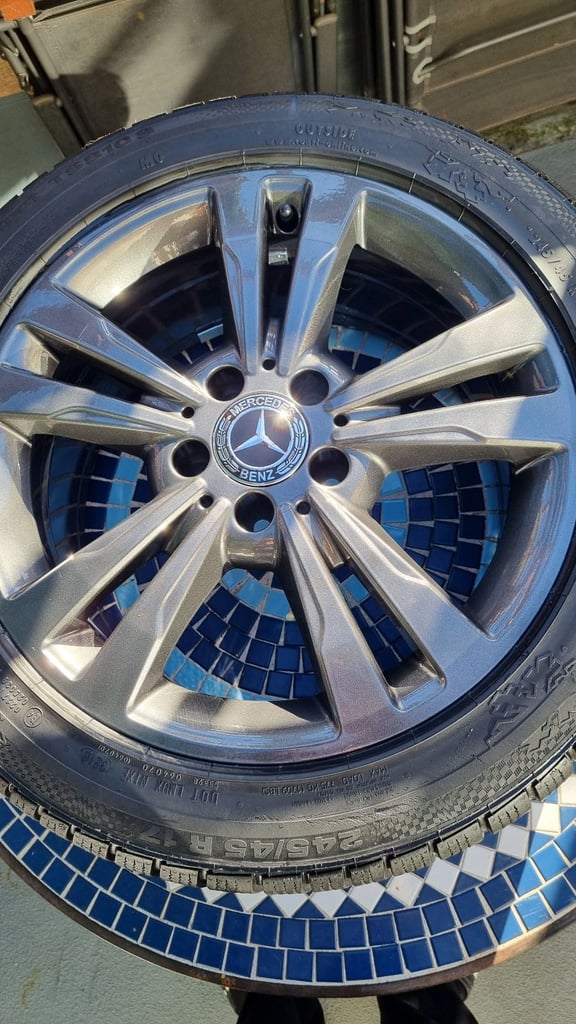MERCEDES E CLASS ALLOY WHEELS 17'' INCH Fully Refurbished in Steel Grey x 5 Wheels