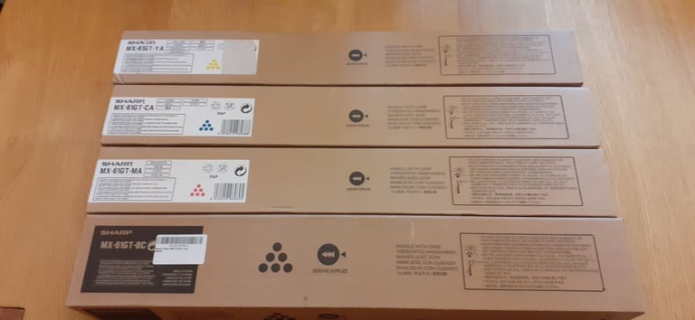 image for 100% Genuine Brand New ORIGINAL SHARP Multipack Set of 4 Laser Toner Cartridges MX61GT - £200 BUY ME