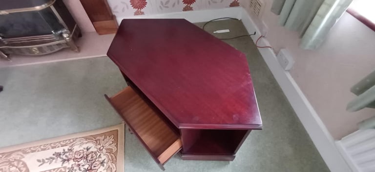 Dark wood tv unit