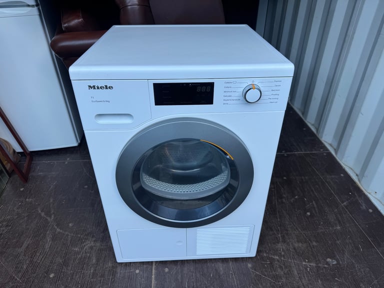 image for Miele 8kg T1 Heat-Pump Tumble Dryer with EcoSpeed - White TCF640WP possible delivery 