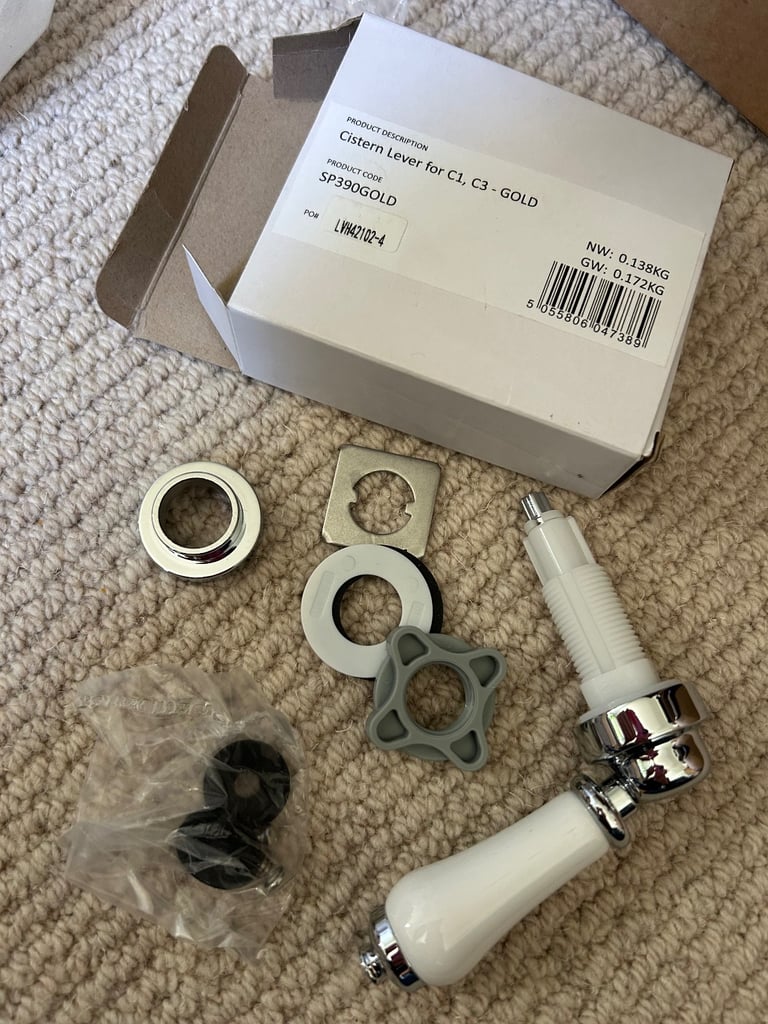 image for Burlington chrome toilet handle - never used