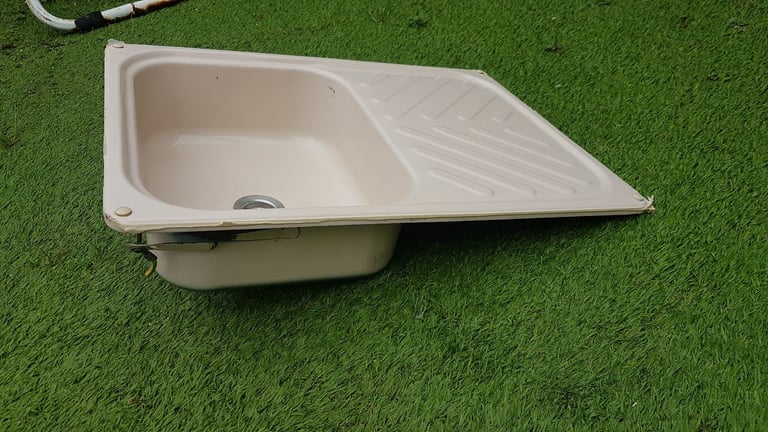 Sink with drainer for caravan, camper or motorhome boat.