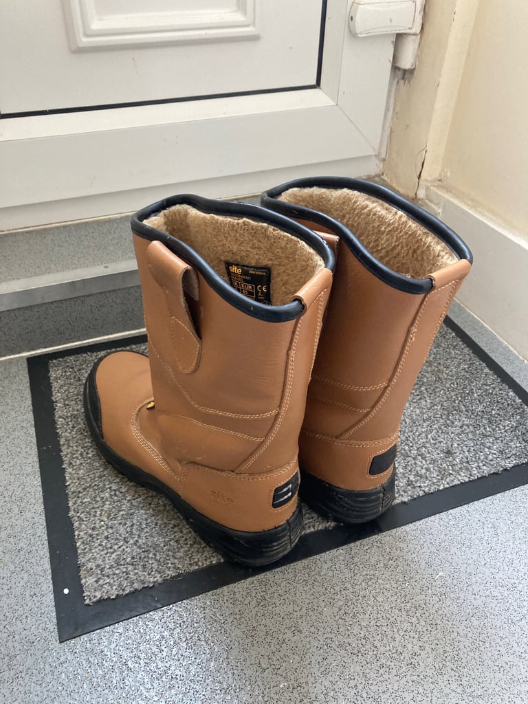 image for SITE GRAVEL SIZE 11 TAN STEEL TOE CAP SAFETY RIGGER BOOTS