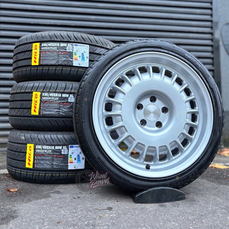 18” 5x112 Rotiform PMF Silver Alloys Wheels 235/40/18 Tyres VW Caddy Scirocco Passat Audi A4 B7