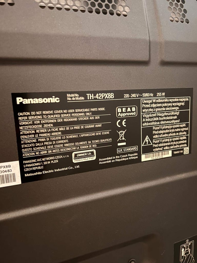 Panasonic 42" Plasma TV 