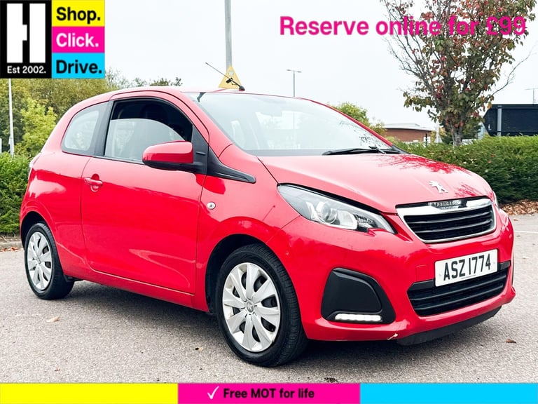2016 Peugeot 108 1.0 Active Hatchback 3dr Petrol Manual Euro 6 (68 ps) HATCHBACK Petrol Manual