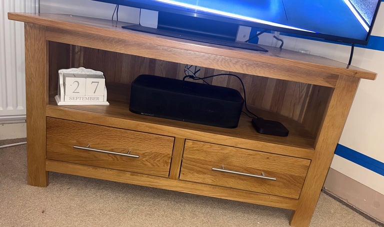 image for Oak furniture land tv cabinet light oak