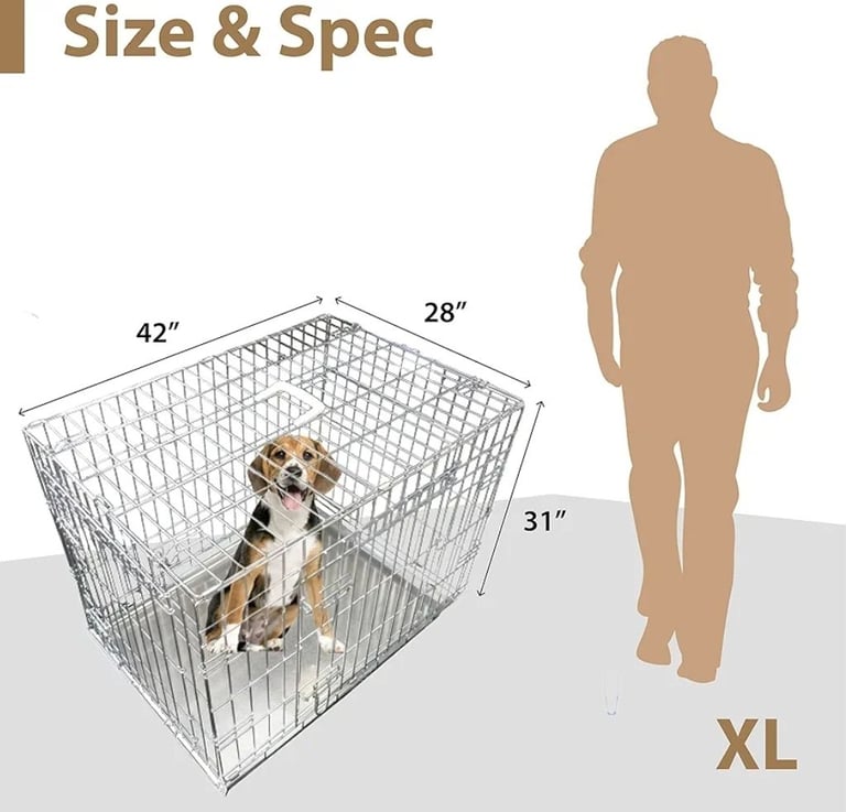 Foldable 2 door dog cage 42" new for sale RRP £66