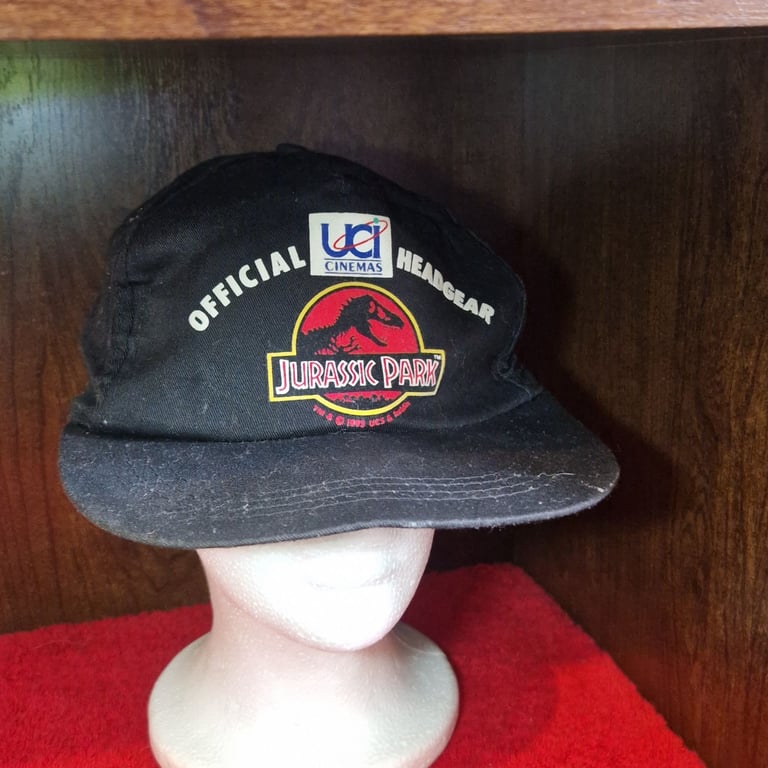 Vintage 1993 Jurassic Park UCI Cinemas Official Headgear Promo Cap – Rare Original Movie Hat