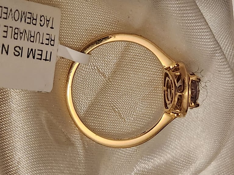  18CT Size P RING Yellow Gold 2.25 Ct. AAA Grade 10X7 Turkizite SI G-H 33 Baguette Diamond  