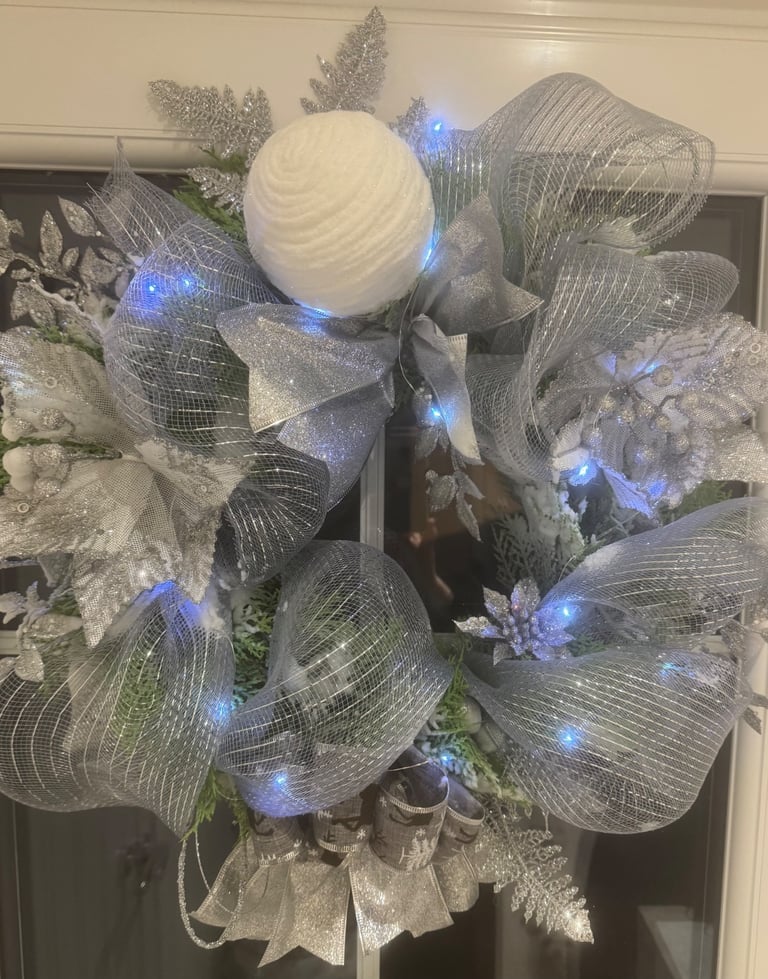 image for christmas door wreath artificial