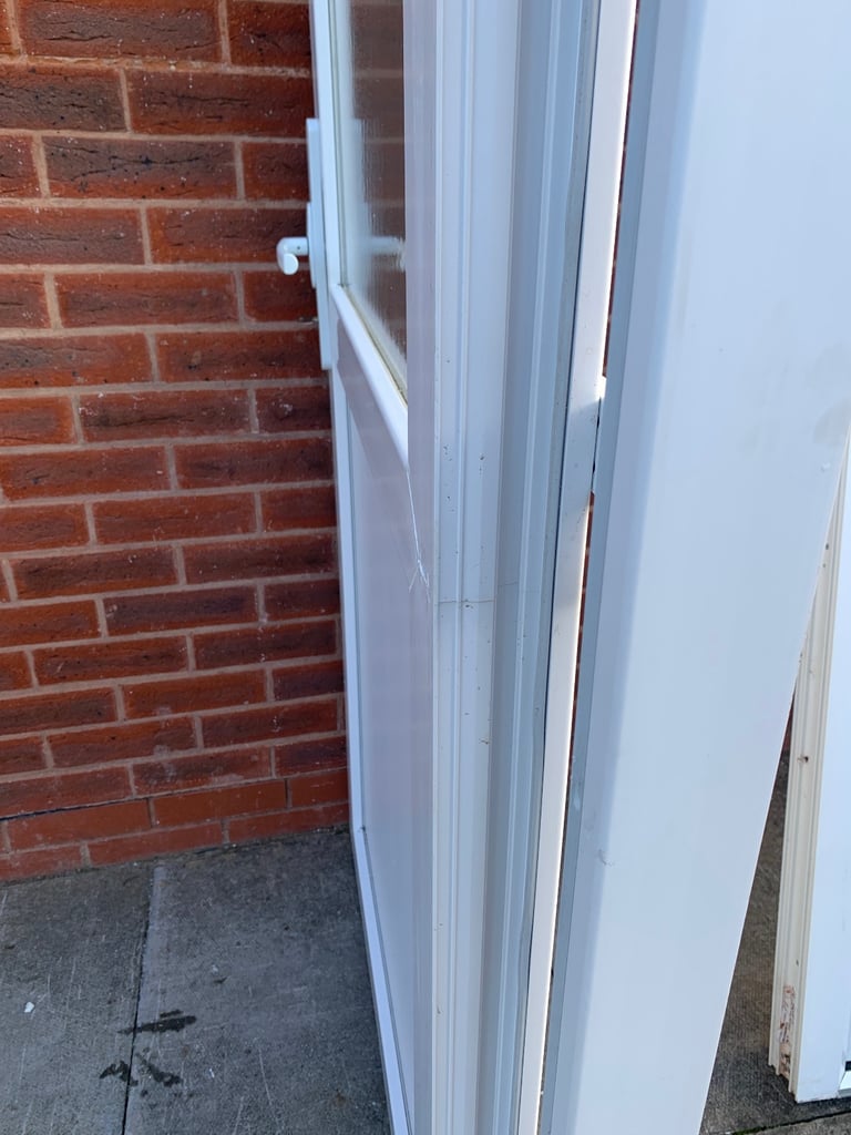 UPVC DOUBLE GLAZED BACK DOOR SIDE DOOR & KEY 92cm WIDE 204cm HIGH Can Deliver