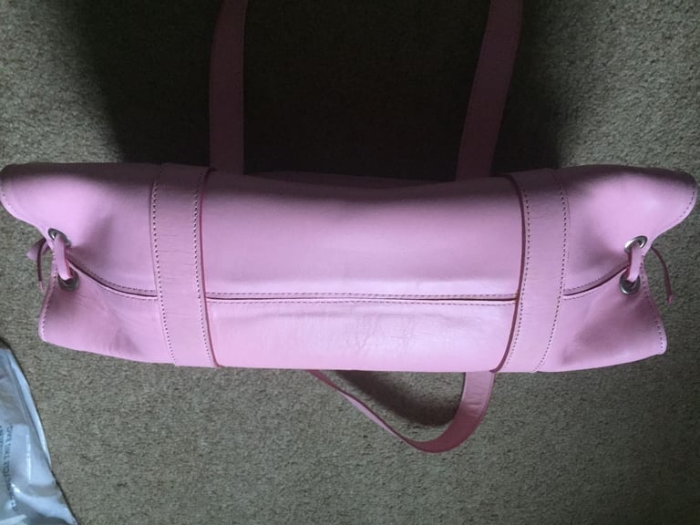 BRAND NEW large baby pink leather handbag by Prego