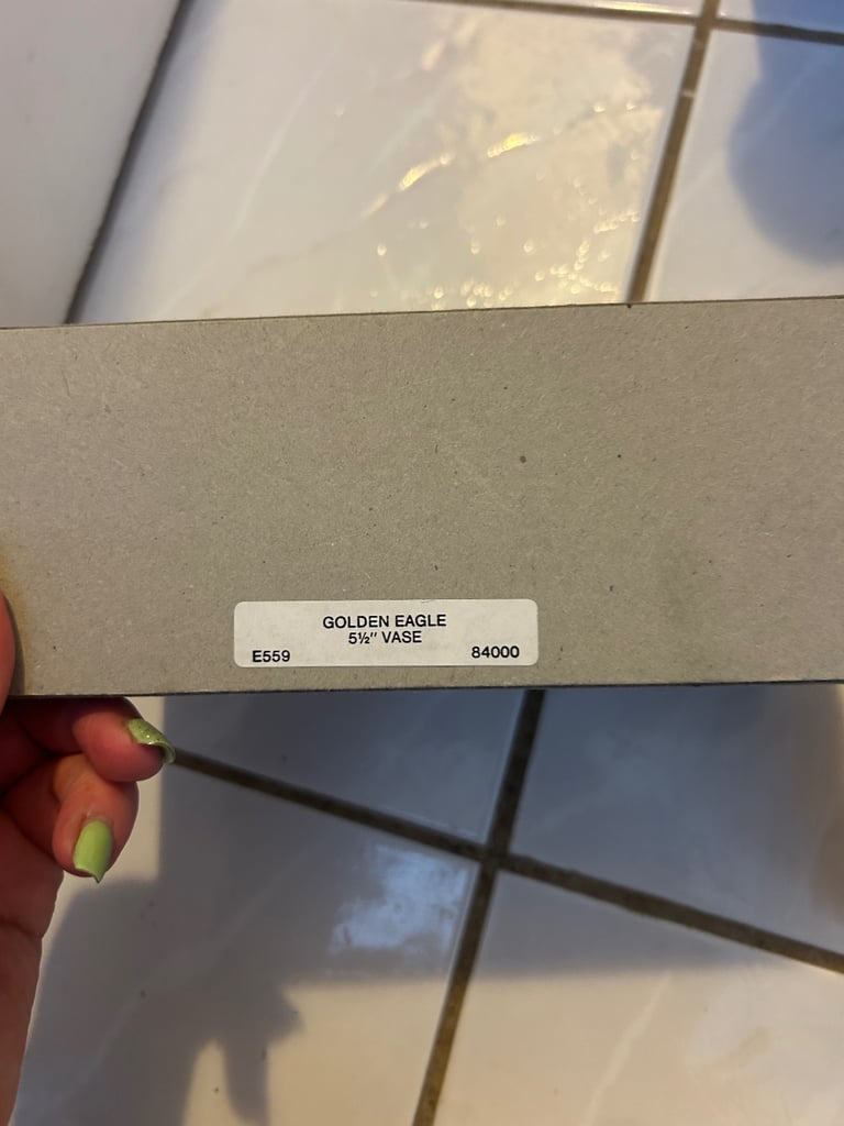 Golden Eagle Edinburgh Crystal vase