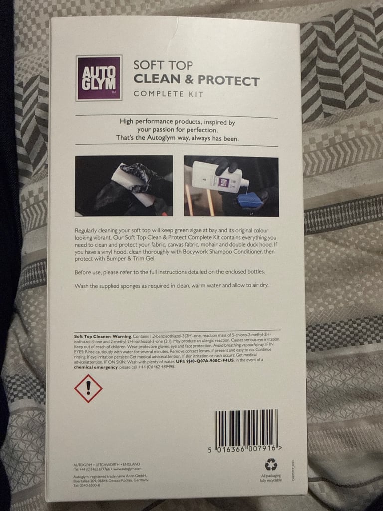 Autoglym Soft Top Clean and Protect (unopened) 