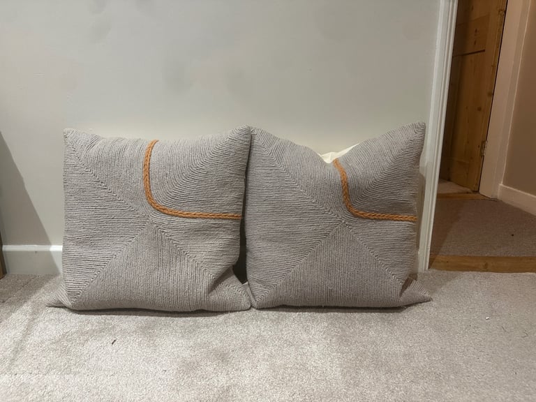 image for 2 x Graham & Green Grey Cushions 