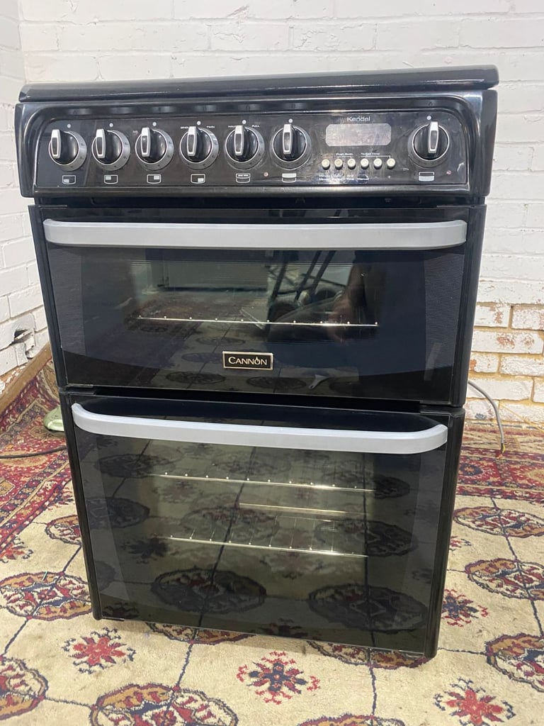 image for Beautiful 60CM Cannon Black Electric Cooker With Dual Grill/Oven For Sale