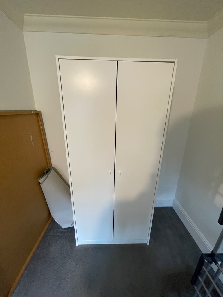 image for White 2 door wardrobe