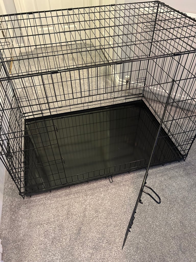 Dog Crate, Cover and Bowl 