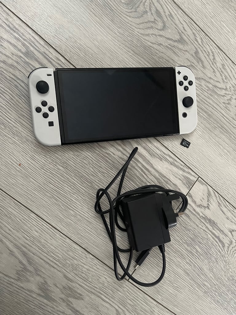 image for Nintendo Switch OLED / White-With Charger & 128GB SD Card