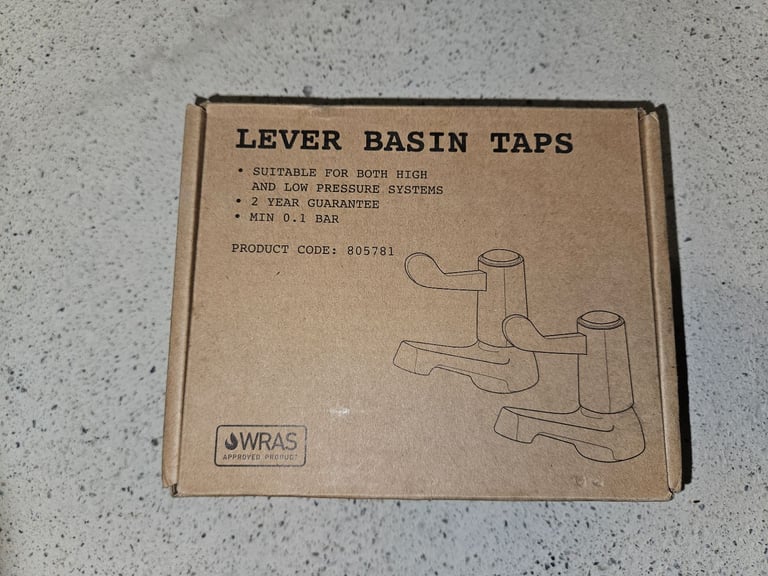 Lever basin taps