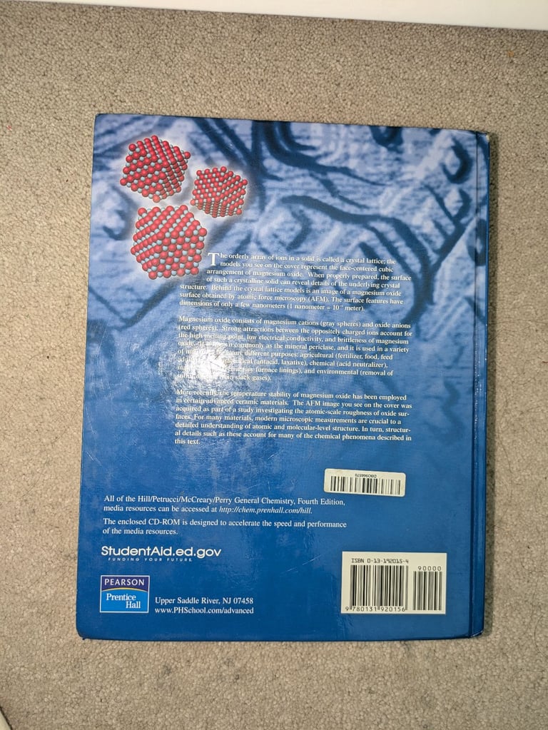 General Chemistry 4th Edition (Hill, Petrucci, McCreary & Perry)