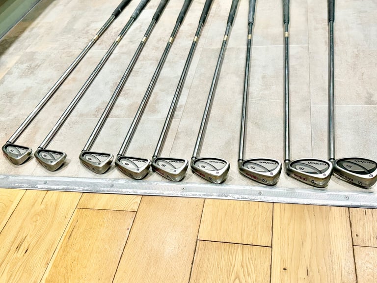 Wilson Fat Shaft Full Golf Irons Set (3-9, S, P) Right Handed – Steel Shafts + Lamkin Wilson Grips