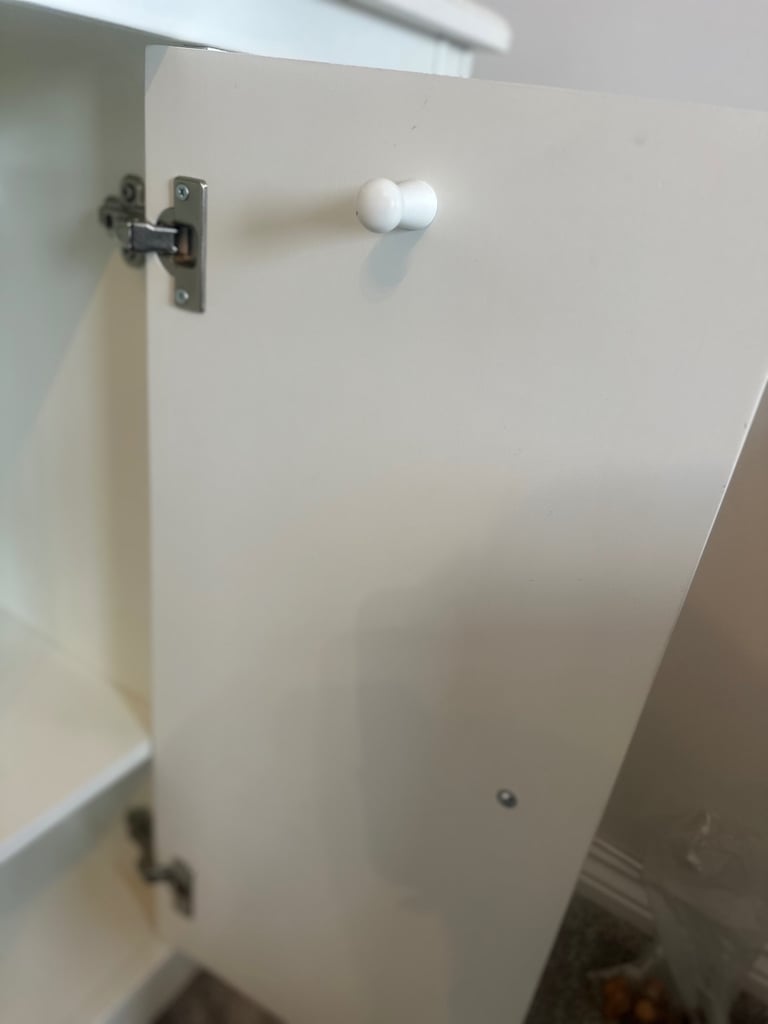 Mamas and papas 6 drawer one small wardrobe door chest of drawers solid wood cream 