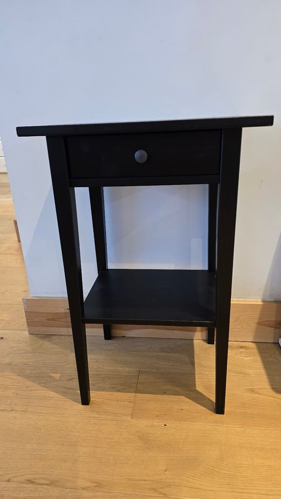 image for HEMNES Bedside Table Black wooden table furniture bedroom ❤️