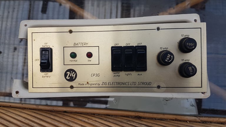 ZIG and other caravan, camper or boat battery distribution units 240v/12v and battery chargers.