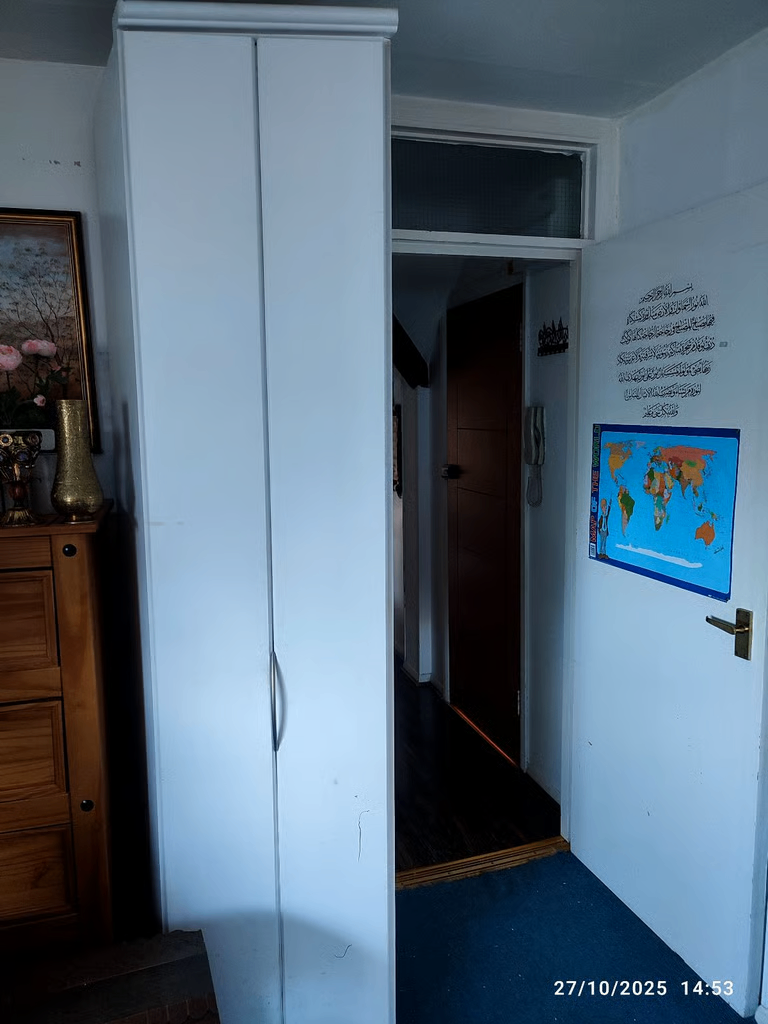 image for Free Tall White Corner Storage Cupboard – Sturdy & Spacious