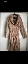 Ladies gold coloured ruffle coat, would be lovely for a spring wedding