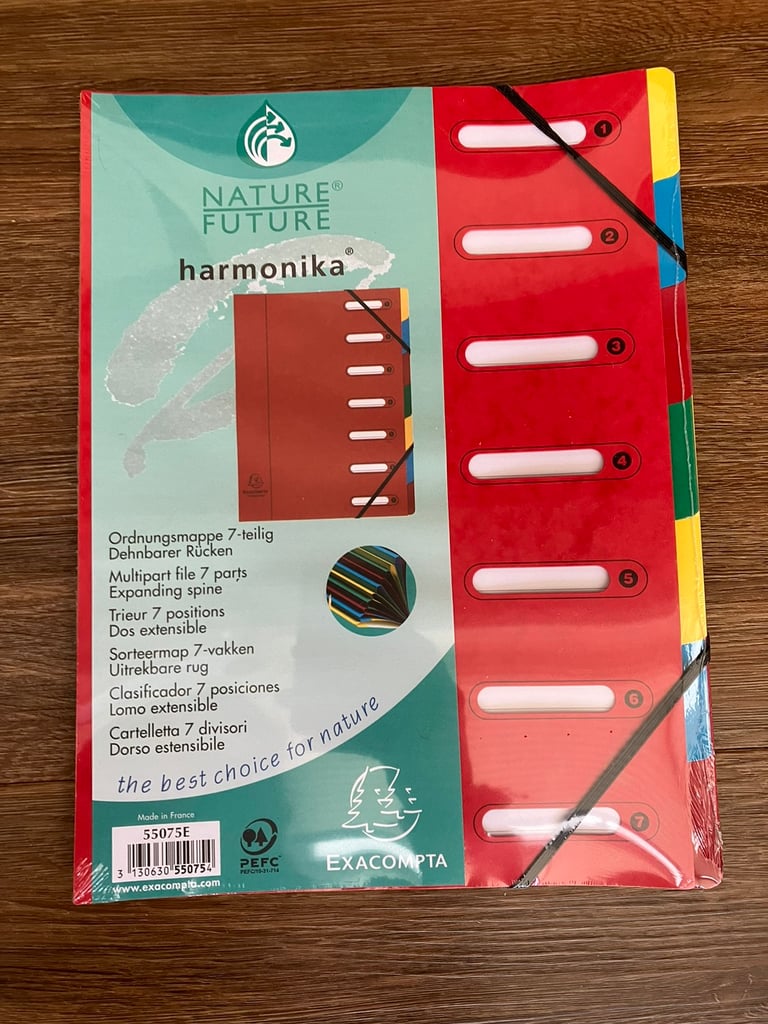 Stationery: Exacompta Harmonika 7-part File & 21 A4 project foldes.