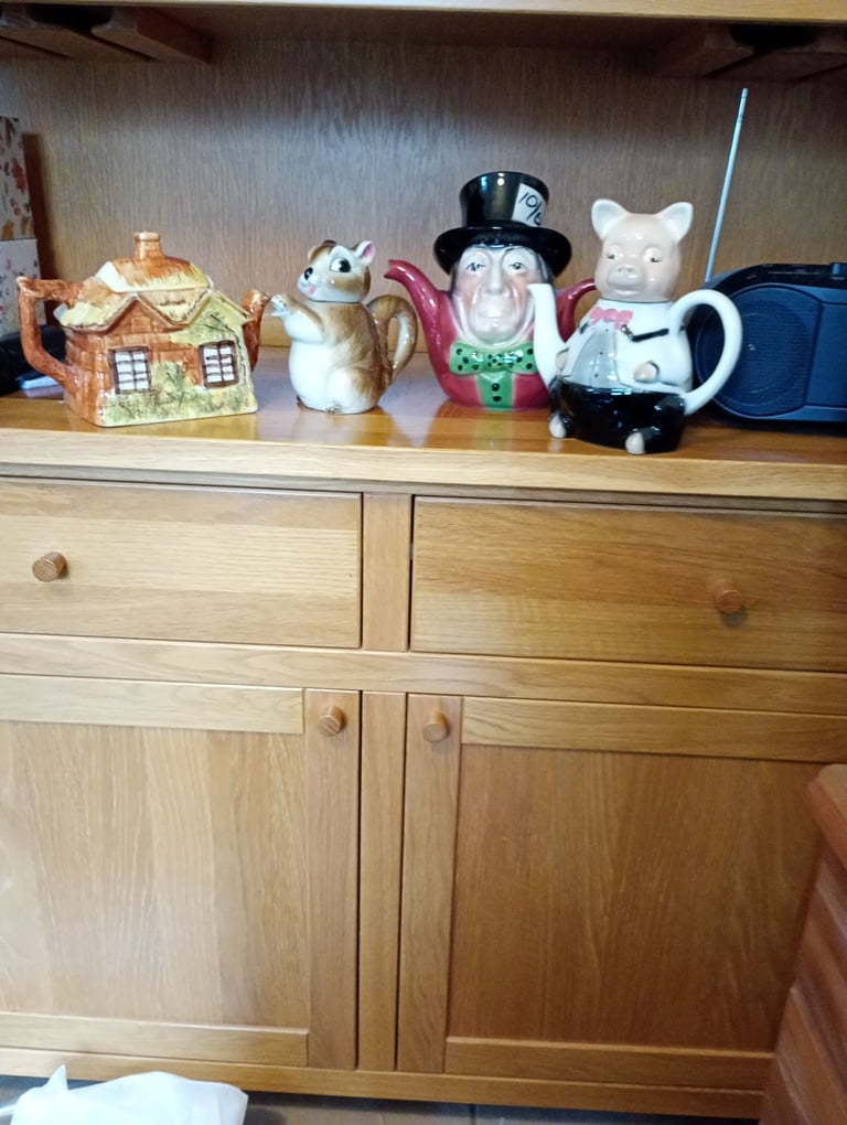 Ceramic character teapots x 4