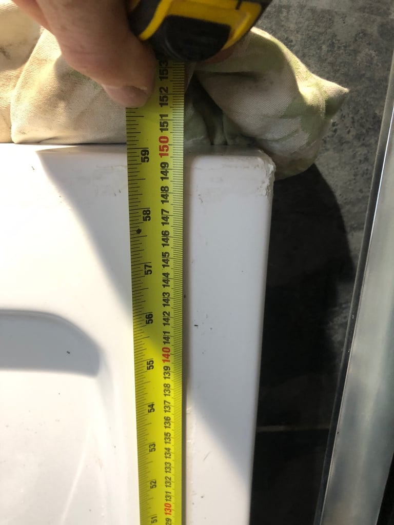 Stone Shower tray and glass screen 