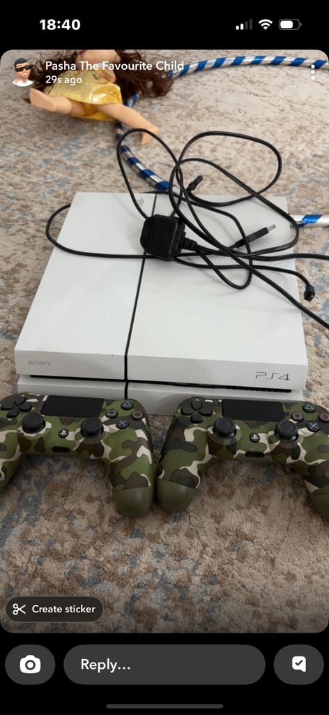 image for PS4 with 2 controllers 