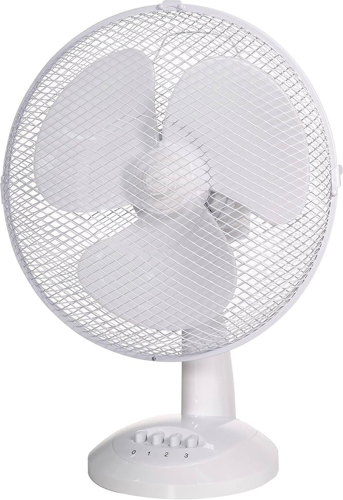 Russell Hobbs 12" Inch, Lightweight, Portable Desk Fan, 3 Speeds, White - RHPDF1221