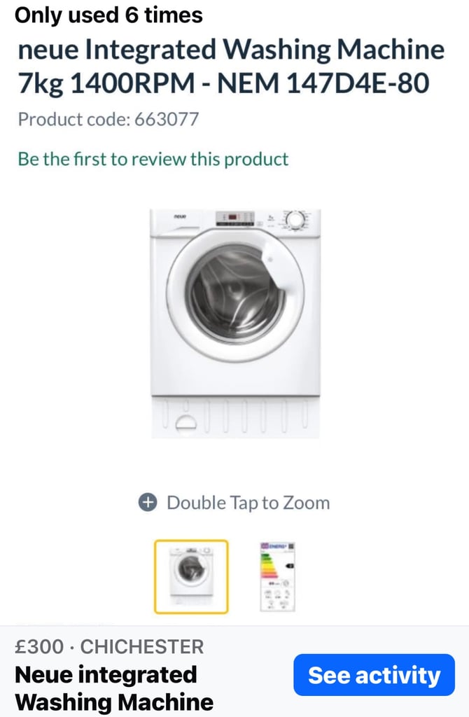 image for Neue Integrated Washing Machine 