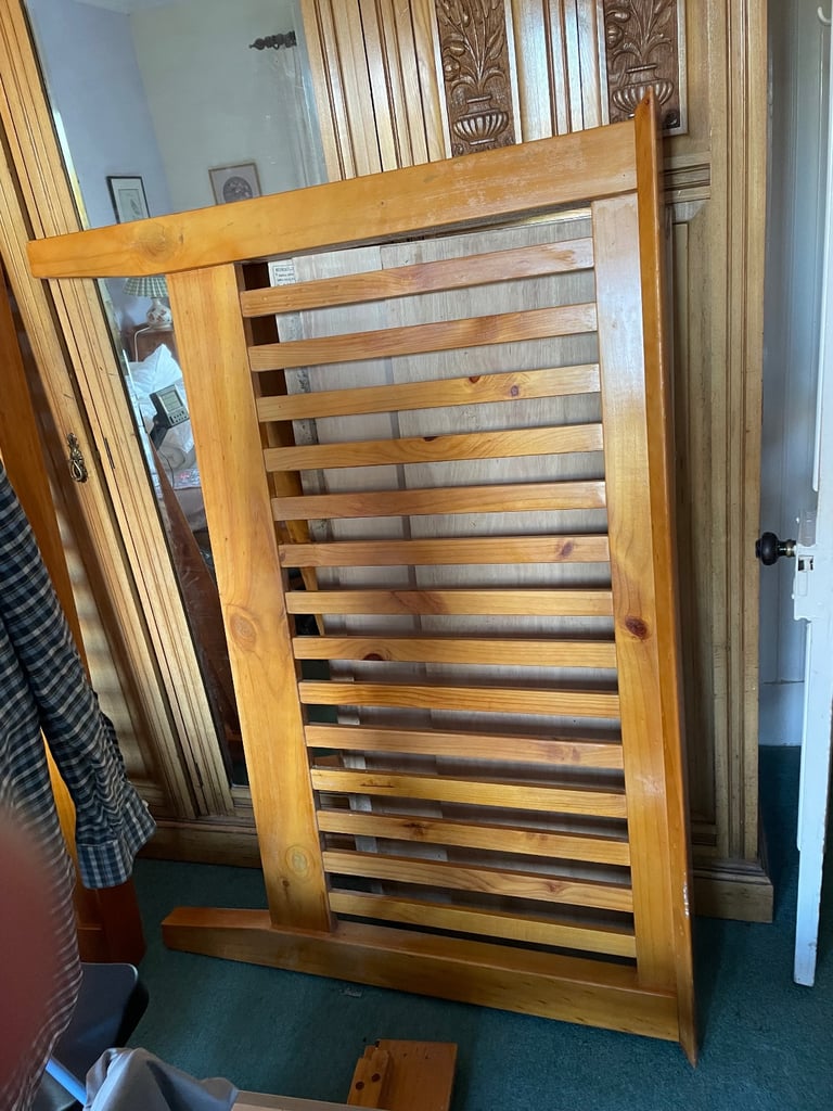 Pone double bed frame, with headboard and footboard.